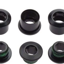 SRAM Chainring Bolt Kit 5x2 M8.5x7 / M8.5x5 Aluminum Black, Hidden Bolt Including Spacer Qty 5 2022 | Bolts